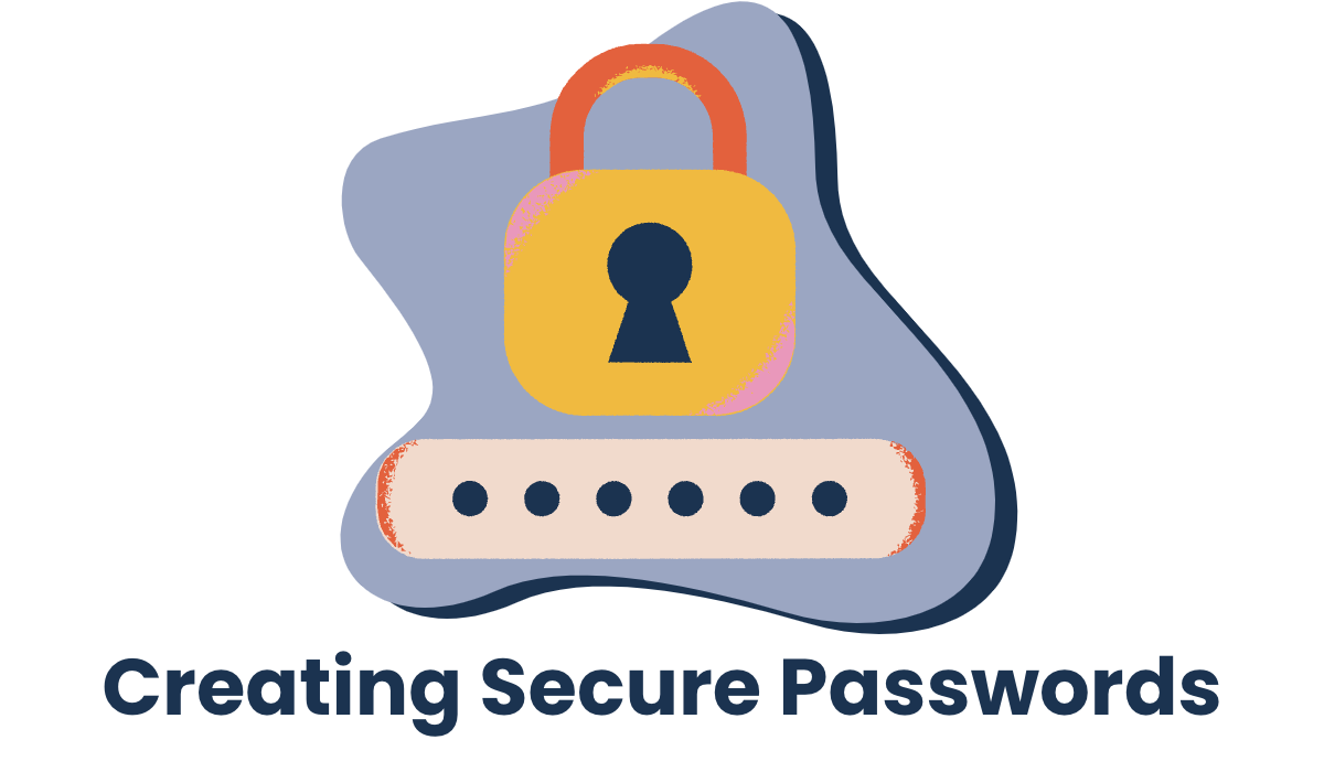 Creating unique and strong passwords to keep your data safe.